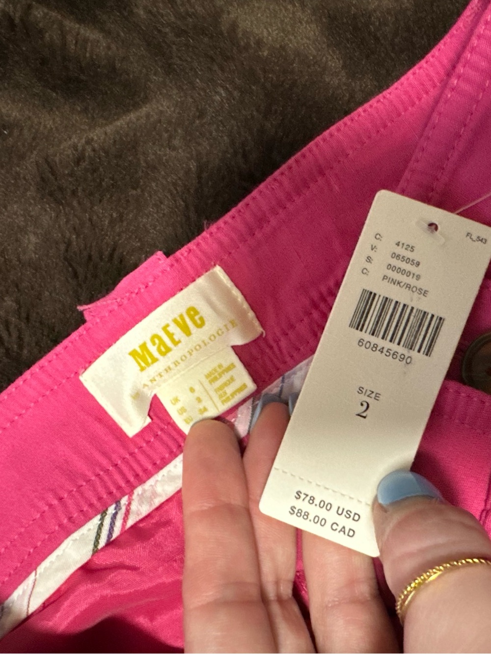 NWT Anthropologie Maeve Classic High Rise Shorts in Pink size 2 - Picture 2 of 9